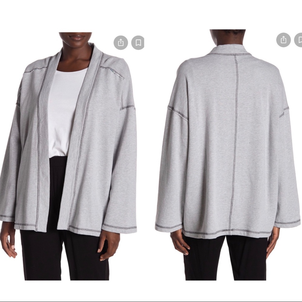 Michael Stars Reversible Open Front Cardigan Size Large
